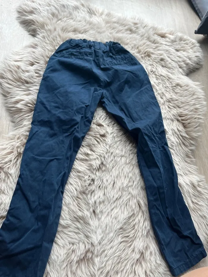 Pantalon bleu chino garçon 4 ans DPAM - photo numéro 4
