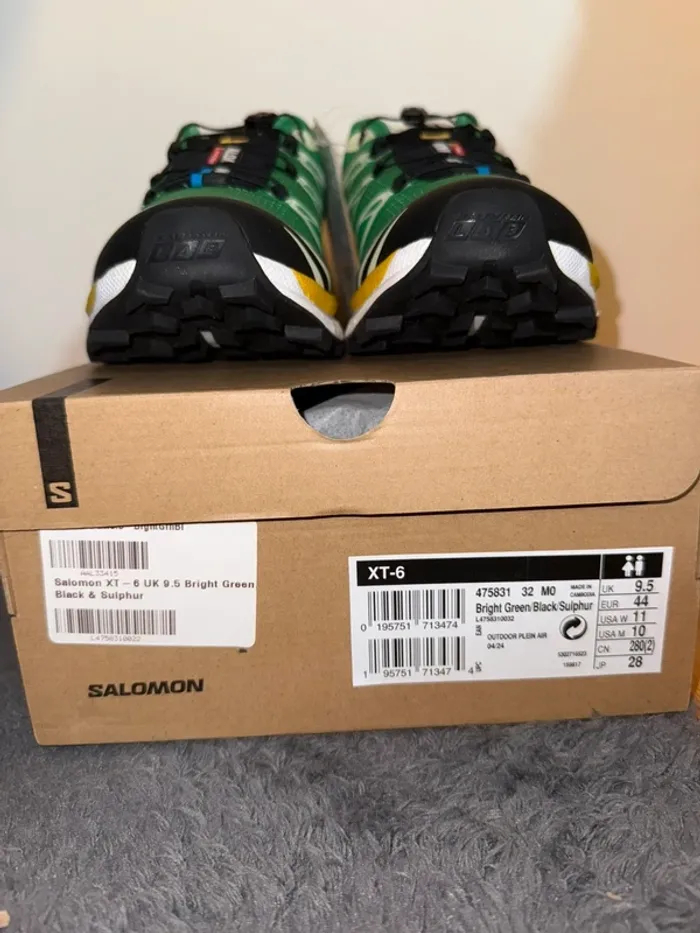 Salomon XT-6 Bright Green Black Sulphur Verte Noir - photo numéro 4