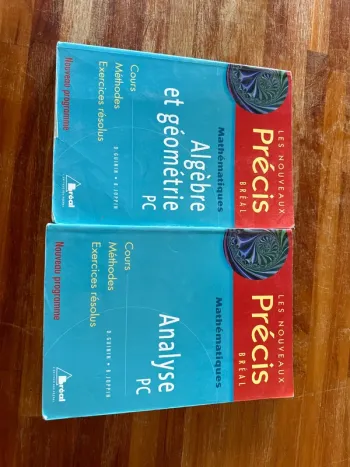 Livre mathématiques, analyse et algèbre et géométrie