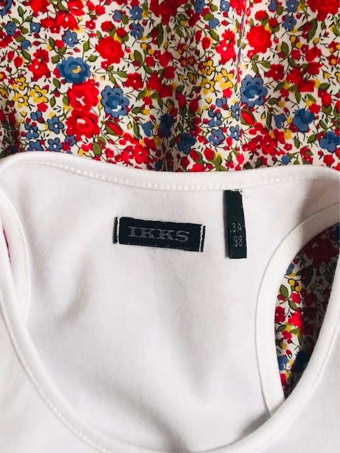 Robe bi-matière Liberty + Blouse Liberty Ikks T-3 ans - photo numéro 4