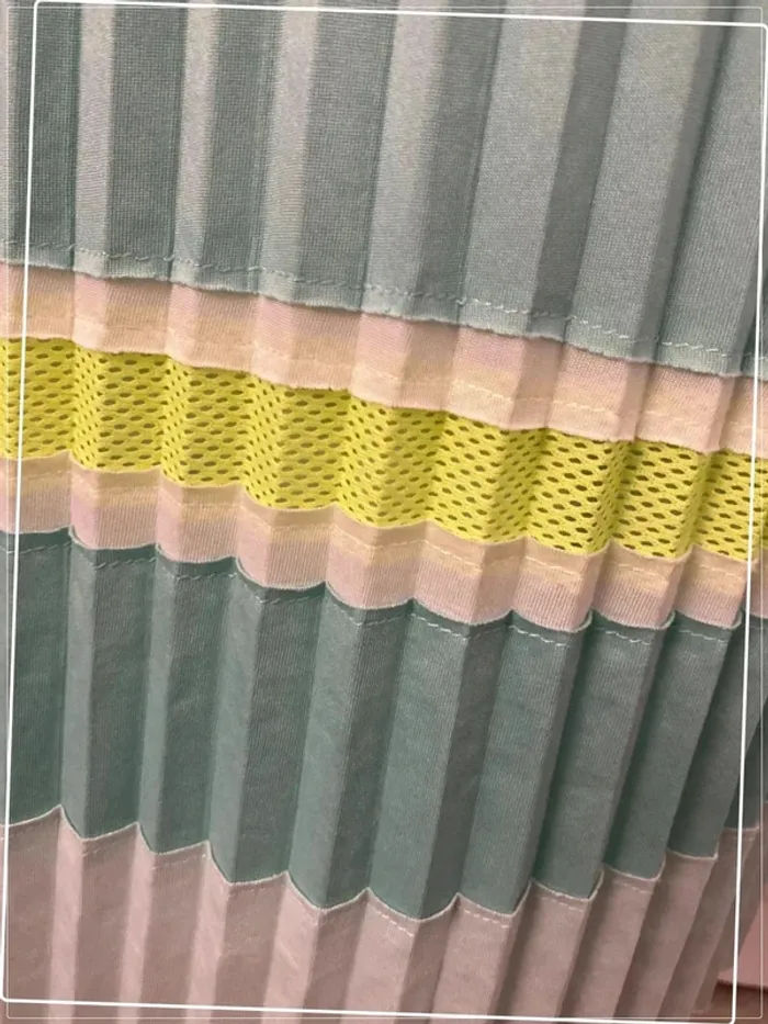 Robe bretelles plissée bleu et détail jaune fluo Kaporal - photo numéro 6