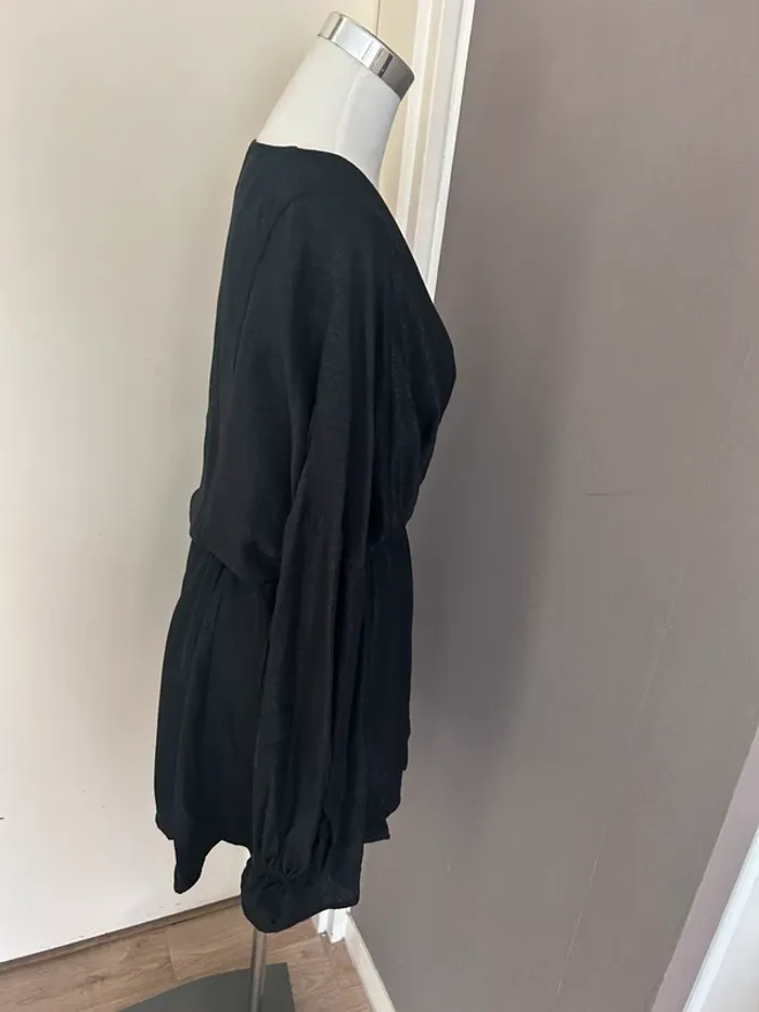 Sezane robe noire, soie modèle pat femme, taille 38 - photo numéro 4