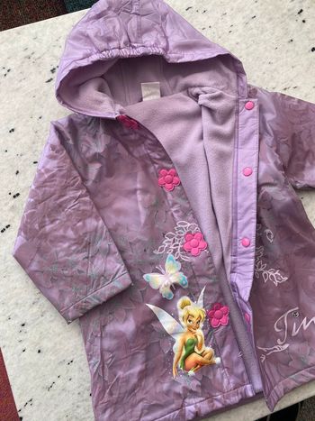 Manteau imperméable violet Fée Clochette 4ans