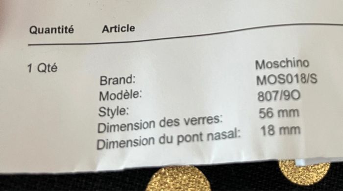 Lunette de soleil moschino authentique - photo numéro 4