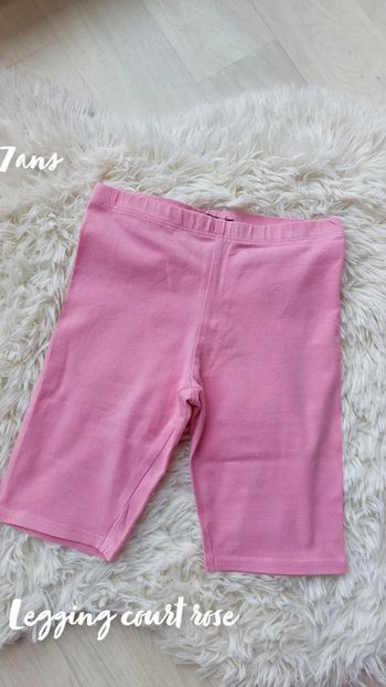 Legging court rose 7 ans