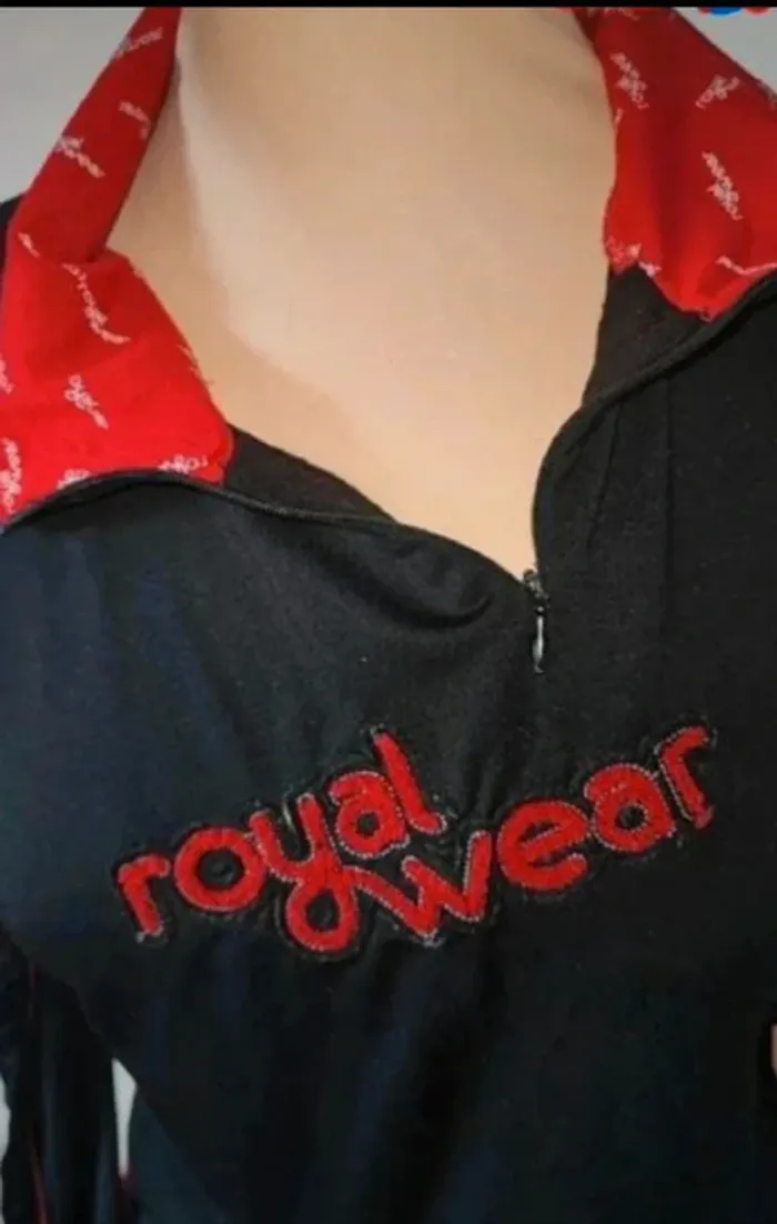 sweat femme rouge noir street Wear sport royal Wear t 2 m 38 - photo numéro 2