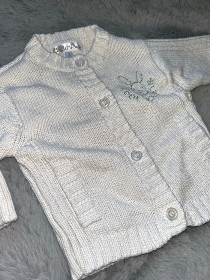 Petit gilet blanc - 3 mois - Kitchoun