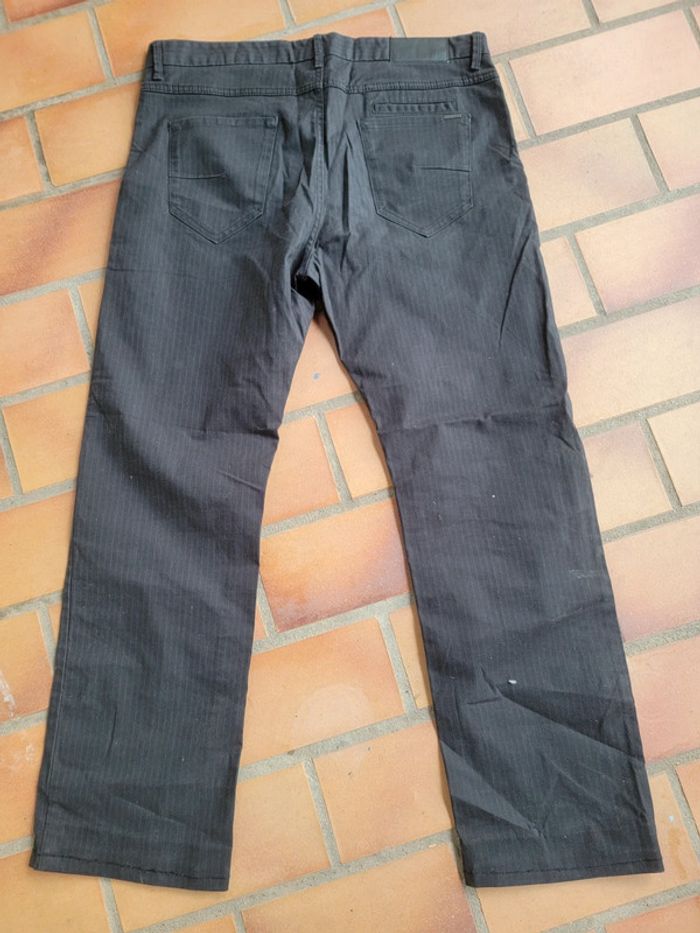 Pantalon de costume noir coupe droite old money - photo numéro 2