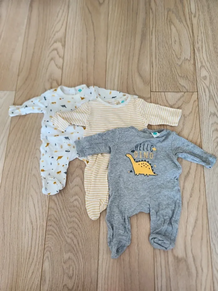 Lot de grenouillères en coton Tex