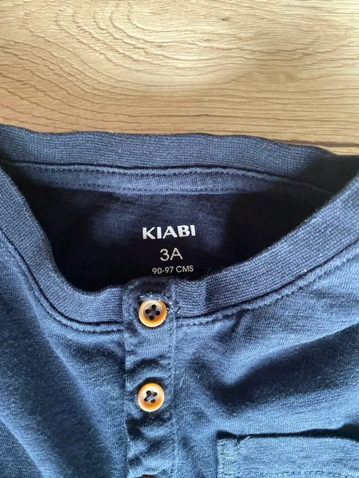 Tee-shirt manche courte bleu marine garçon 3 ans Kiabi - photo numéro 3