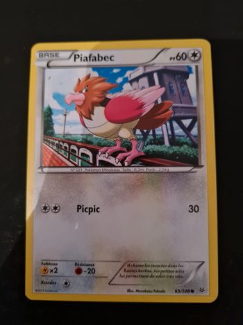 Carte pokémon piafabec 65/108