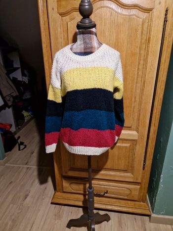Pull colour block tu taille 42 multicolore