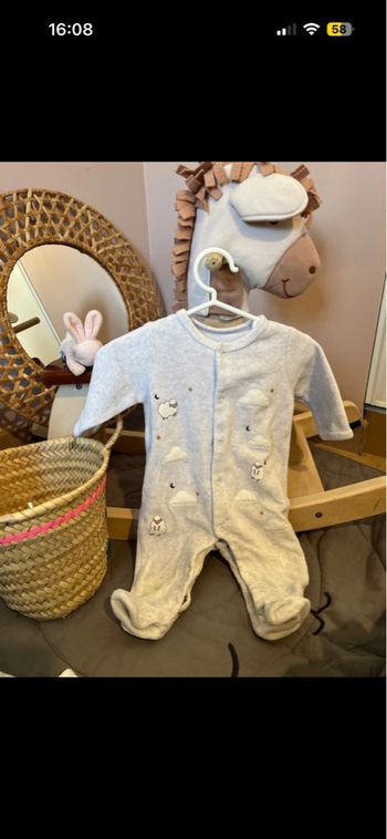 Pyjama vert baudet 3/6mois