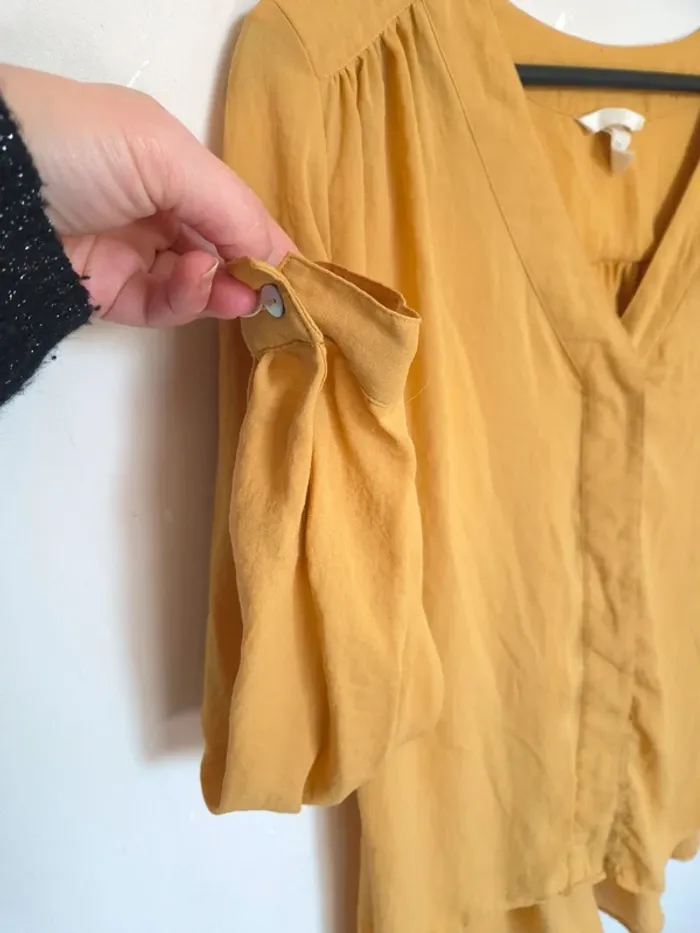 Blouse jaune H&M taille 36 - photo numéro 7