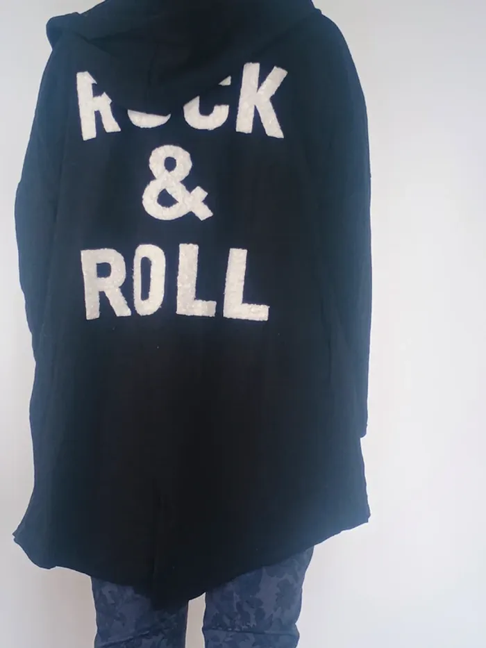 Gilet long noir rock and roll - photo numéro 3