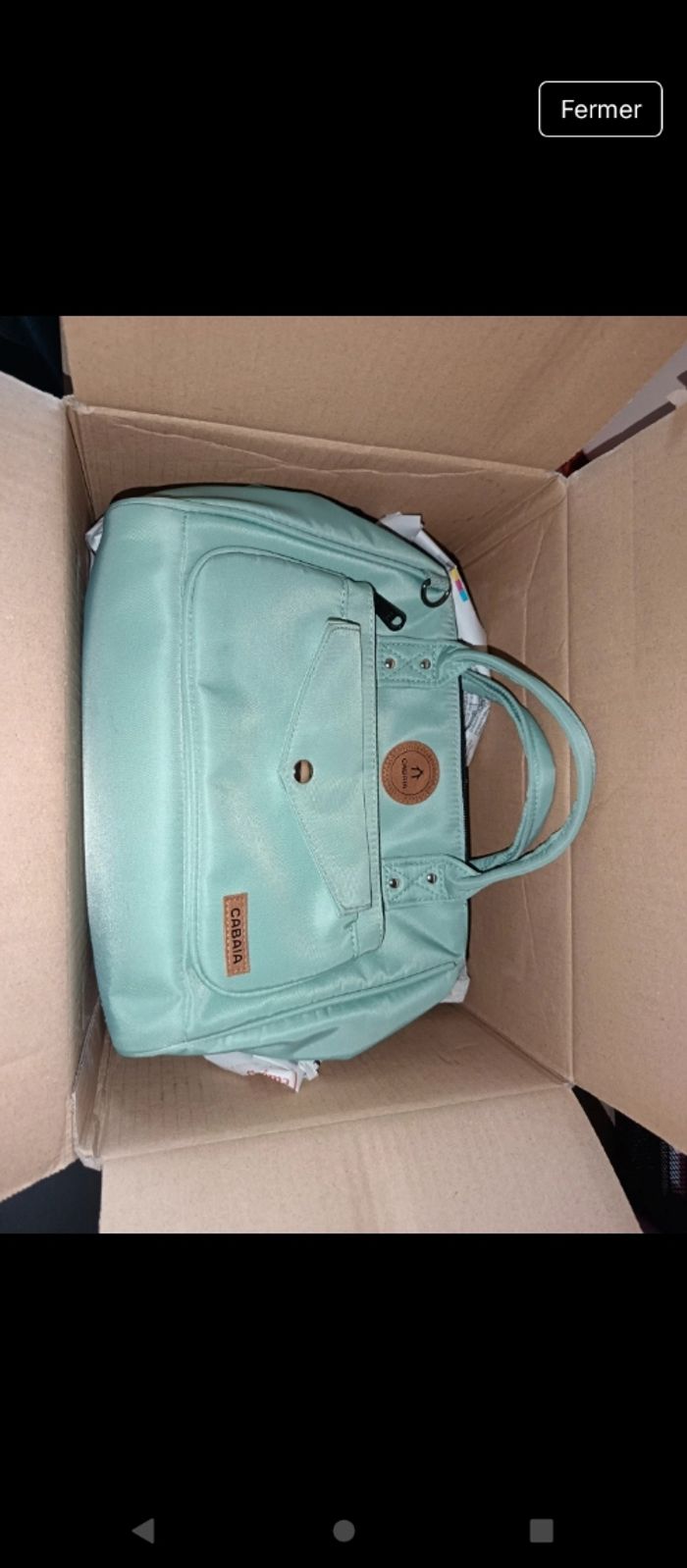 Sac Cabaïa crossbody modèle Tampa (M)menthe