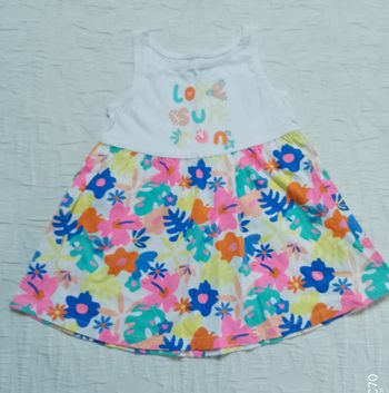 In extenso robe coton fleurs 9 mois