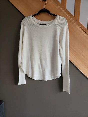 Pull fin écru femme