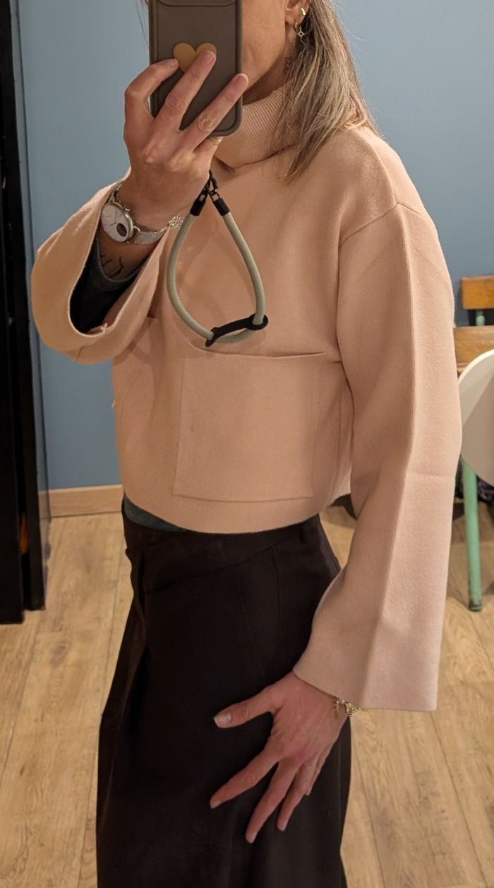 Pull Crop rose MNG S - photo numéro 3