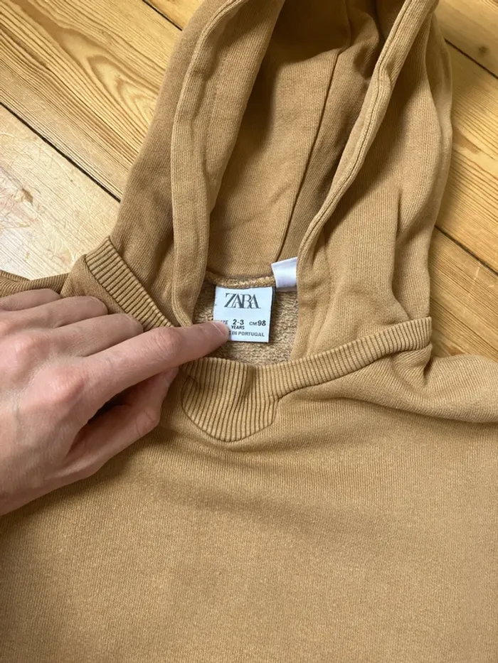 Pull capuche Zara camel 2-3 ans - photo numéro 2
