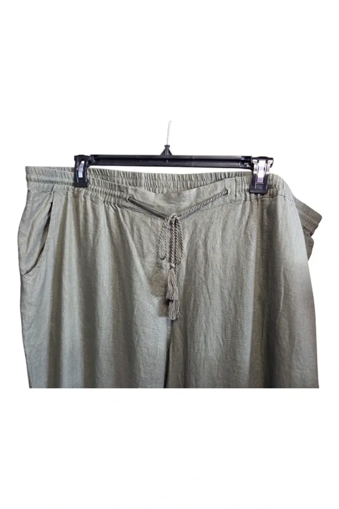 Pantalon en lin à jambe large Ulla Popken T58 - photo numéro 3