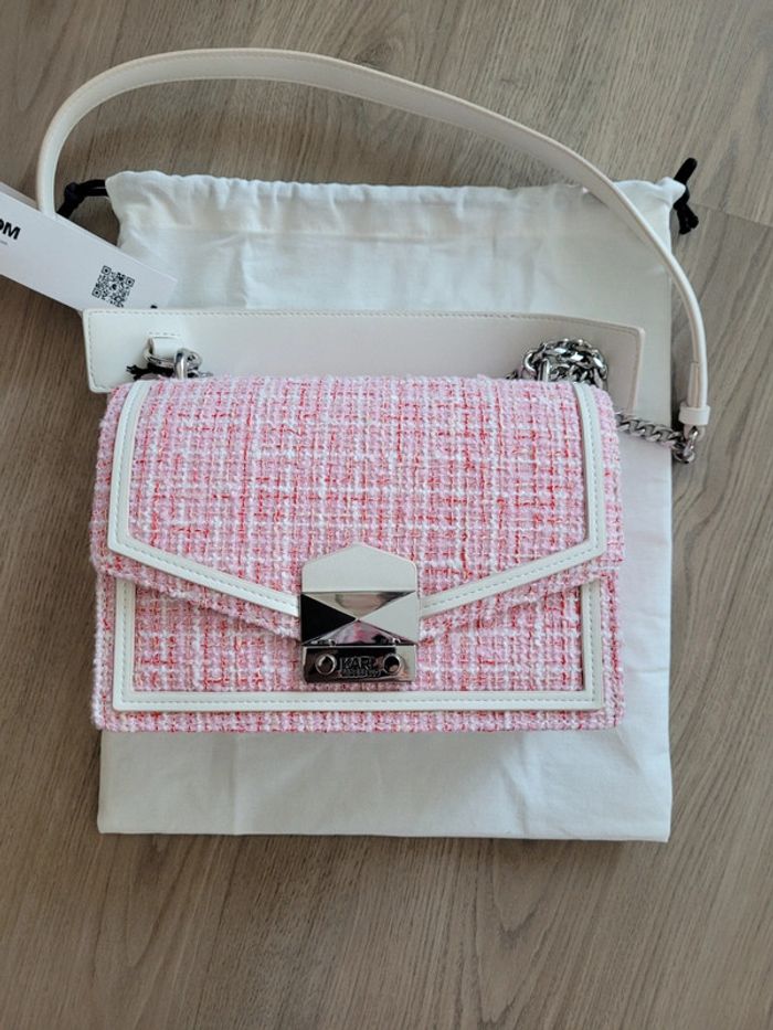 Sac à main Karl Lagerfeld Rose modele "style boucle shoulder bag" - photo numéro 5