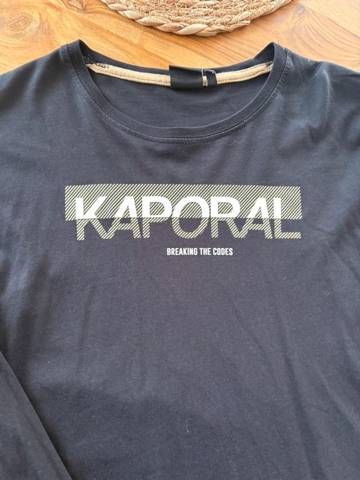 T-shirt ML Caporal noir 16 ans neuf - photo numéro 2