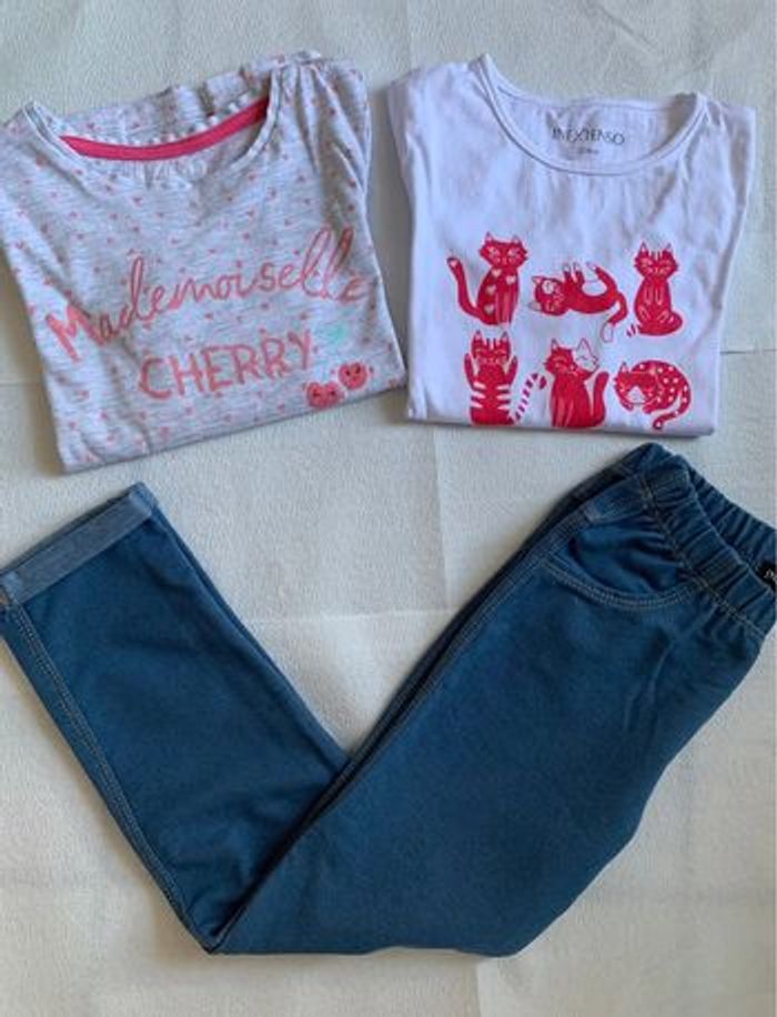 Lot de deux t-shirt manches longues et Tregging en 3-4 ans