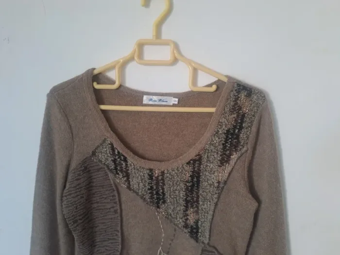 Pull long marron Rose Bleue Taille S/M - photo numéro 3