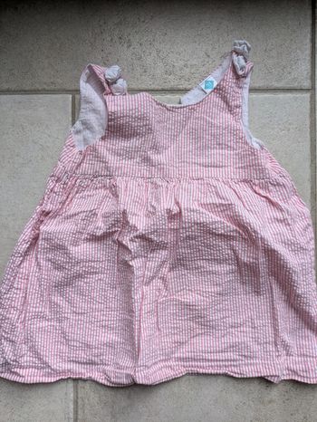 Robe rose et blanche fille 18 mois