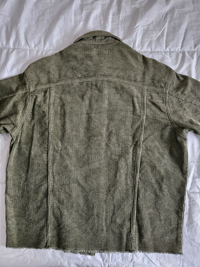 Veste velour côtelé kaki Zara XS - photo numéro 3