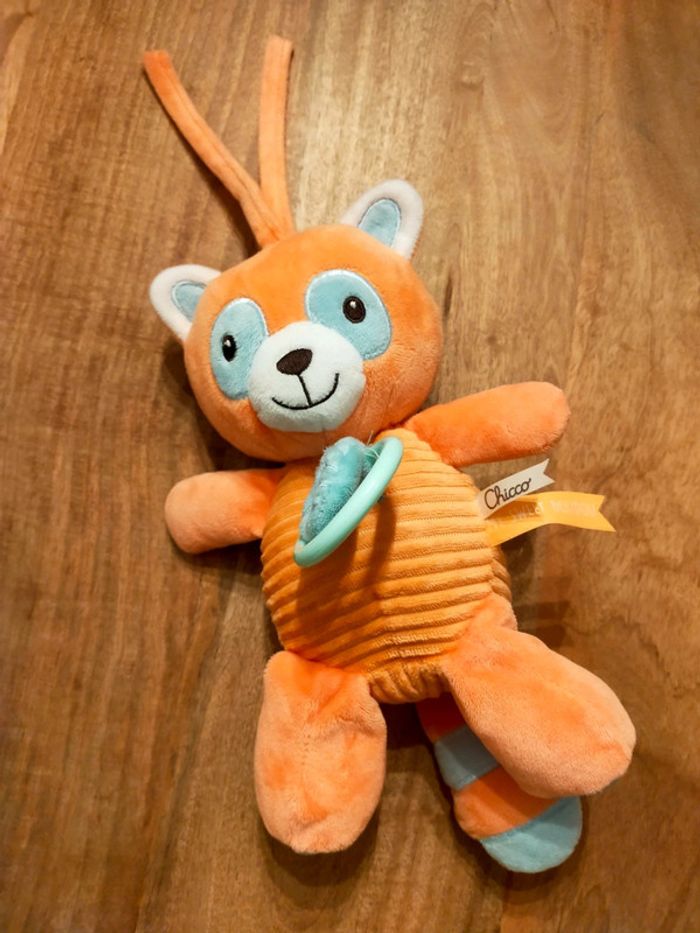 🎶 Peluche musicale panda roux
