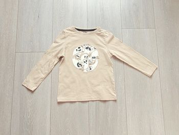Maillot manche longue beige. Garçon 4 ans. Marque Kiabi