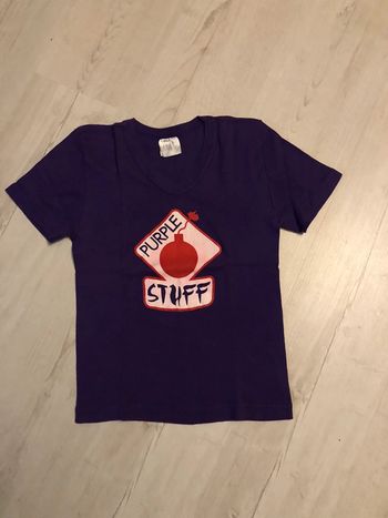BB- Tee-shirt vintage « staff » violet (smirnoff) T unique (36-38) porté 1 soirée