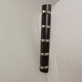 Patère 5 accroches Bois marron et métal