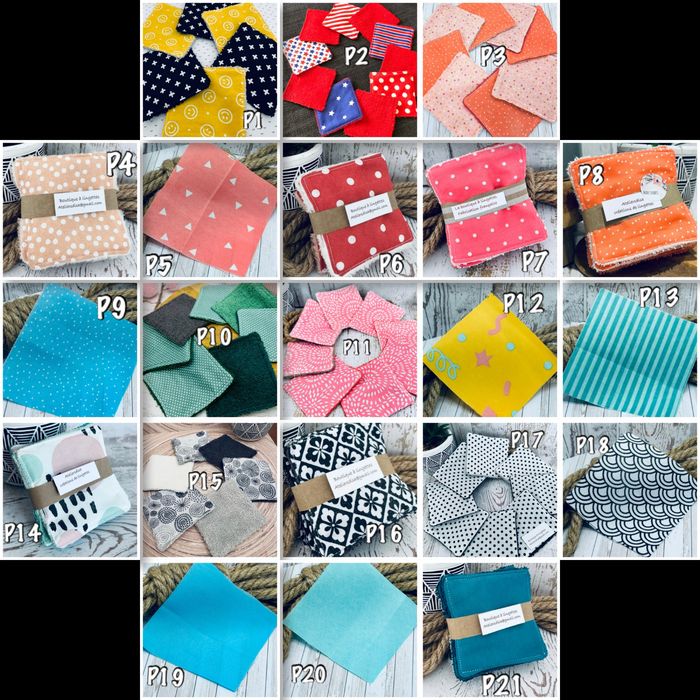 Lot de 24 lingettes lavable fille assortiment aléatoire - photo numéro 4
