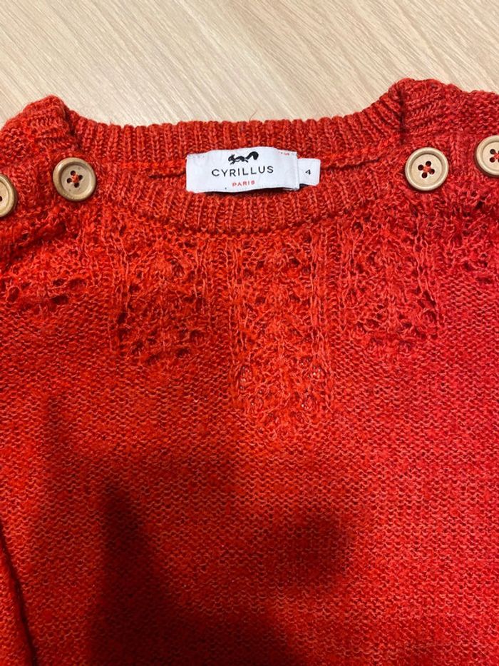Pull neuf cyrillus rouge laine mohair - photo numéro 2
