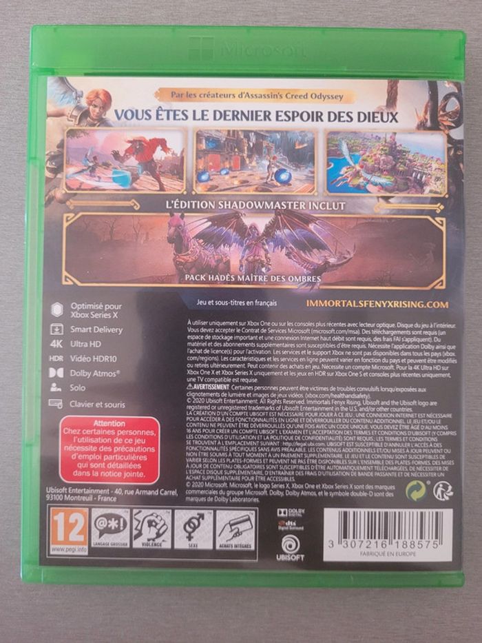 Jeux vidéo xbox one / series x immortals fenyx rising - photo numéro 2