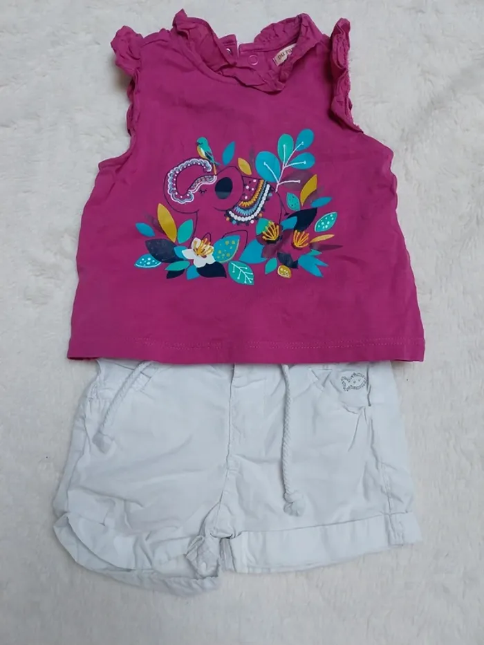 Tee-shirt et short 6 mois