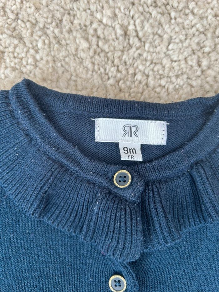 Gilet bleu marine fille - 9 mois - la redoute - photo numéro 2