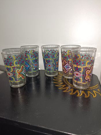 Verres à thé Reims ,lot de 5