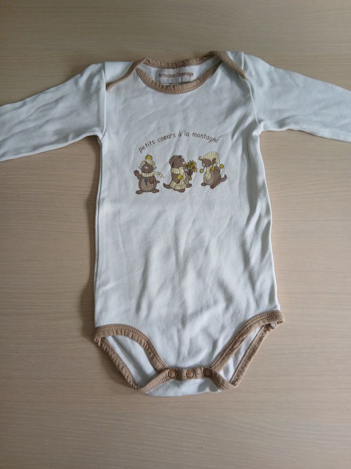 Bodie garcon en coton taille 18 mpois marque petits coeurs a la montagne - photo numéro 4