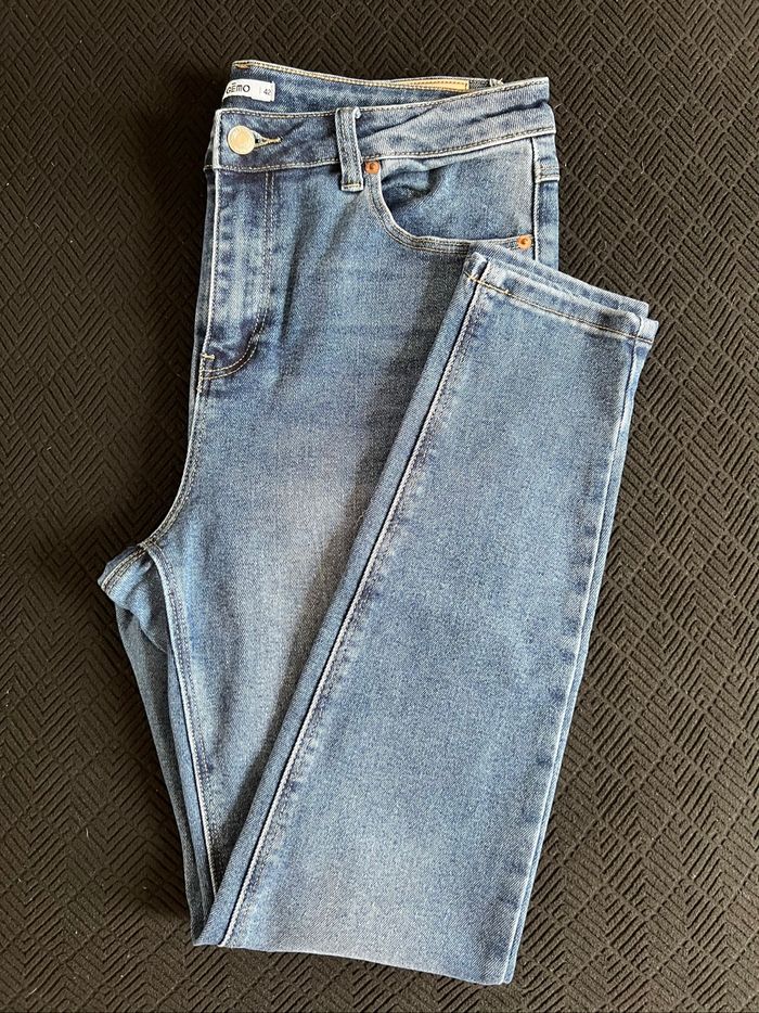 Jeans skinny taille haute bleu clair - photo numéro 2