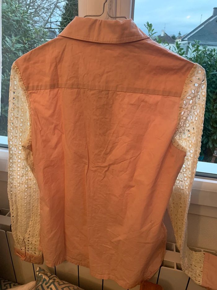 chemise rose avec manches en dentelle - photo numéro 6