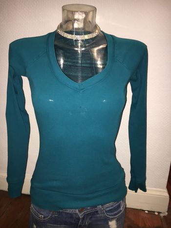 T-shirt manches longues bleu canard pimkie