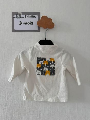 Col roulé manches longues - taille 3 mois 🌼