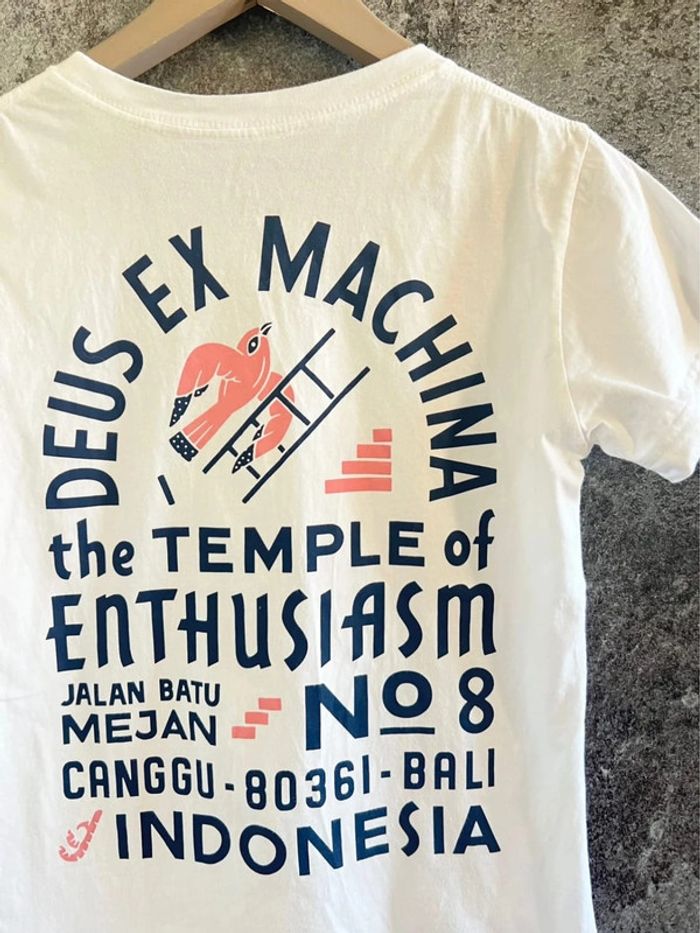 T-shirt blanc femme Deus Ex Machina taille XS Camiseta blanca mujer Maglietta donna Weißes Damen - photo numéro 2