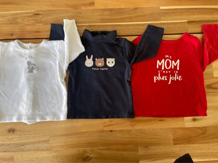 Lot de 3 t shirt manches longues