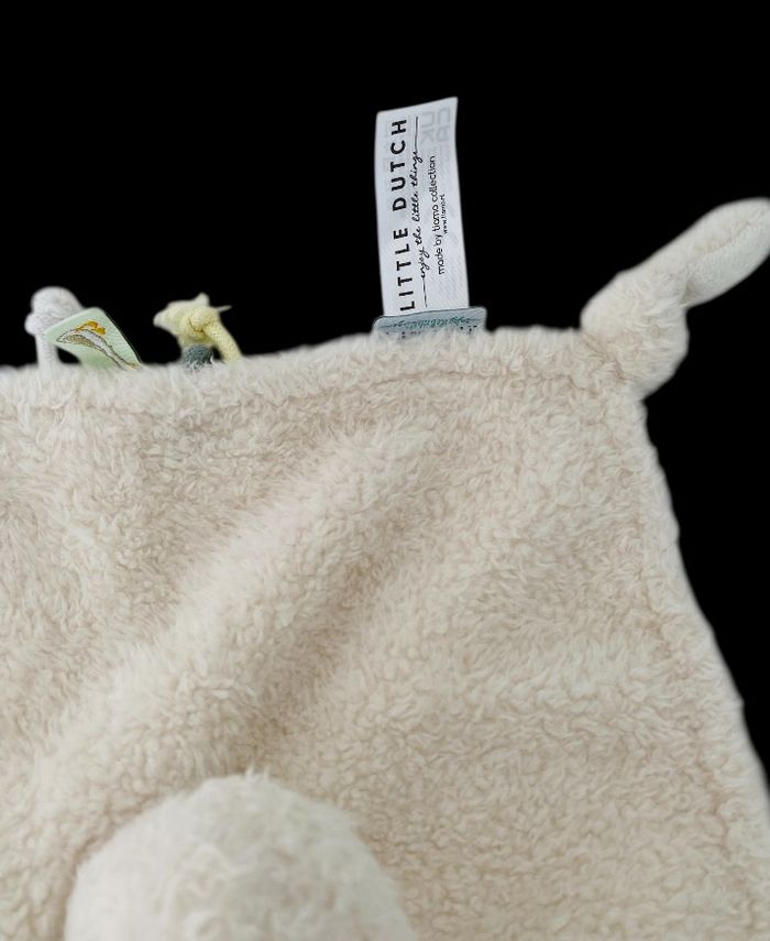 B6142❤️  Doudou Plat/Mouchoir Oie Canard Goose Blanc Écru Little Dutch - photo numéro 4