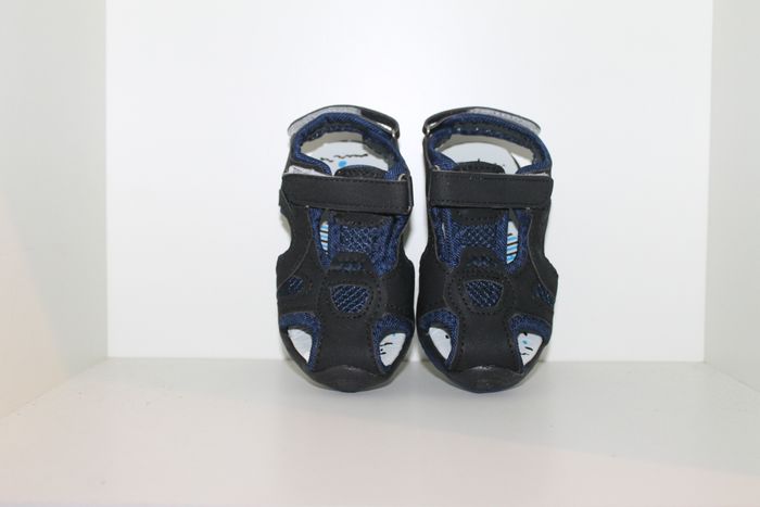 belle sandales nus pieds noire et bleue 26 - photo numéro 3